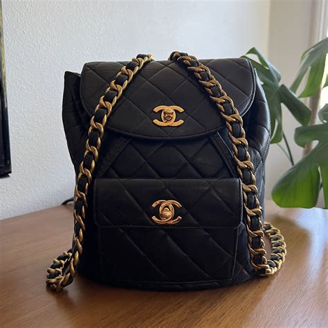 chanel vintage one strap backpack|authentic Chanel backpack.